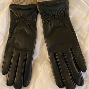 Alepo Black Leather Gloves, new